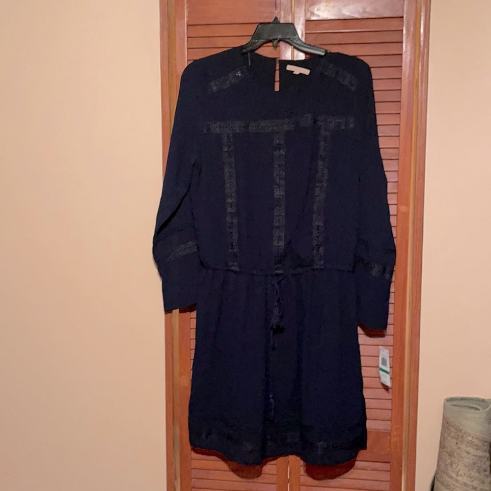 Long sleeve navy cocktail dress . Brand new